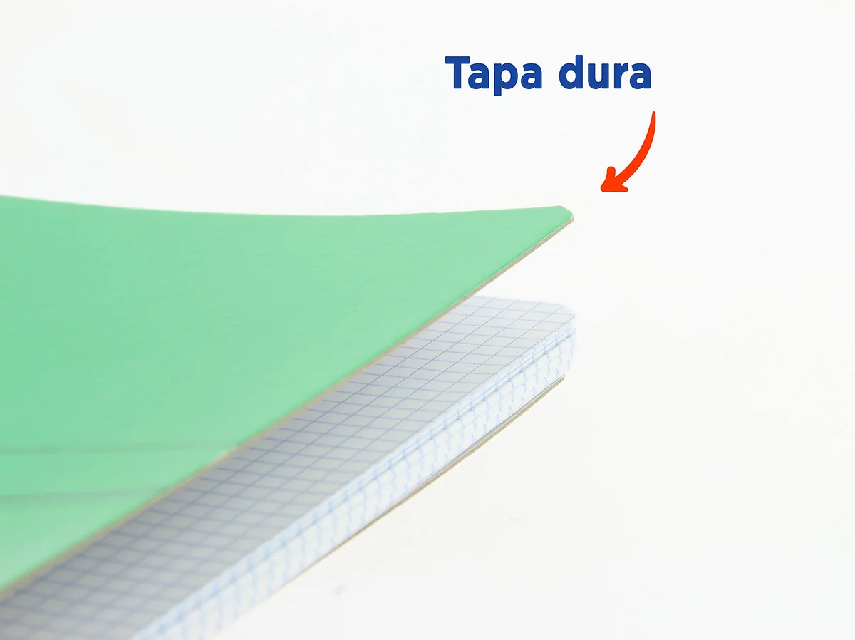 Enri, Cuadernos A5, Pack de 5 Libretas Tapa Dura, 80 Hojas, Cuadrícula 4x4, Surtido Colores Aleatorio