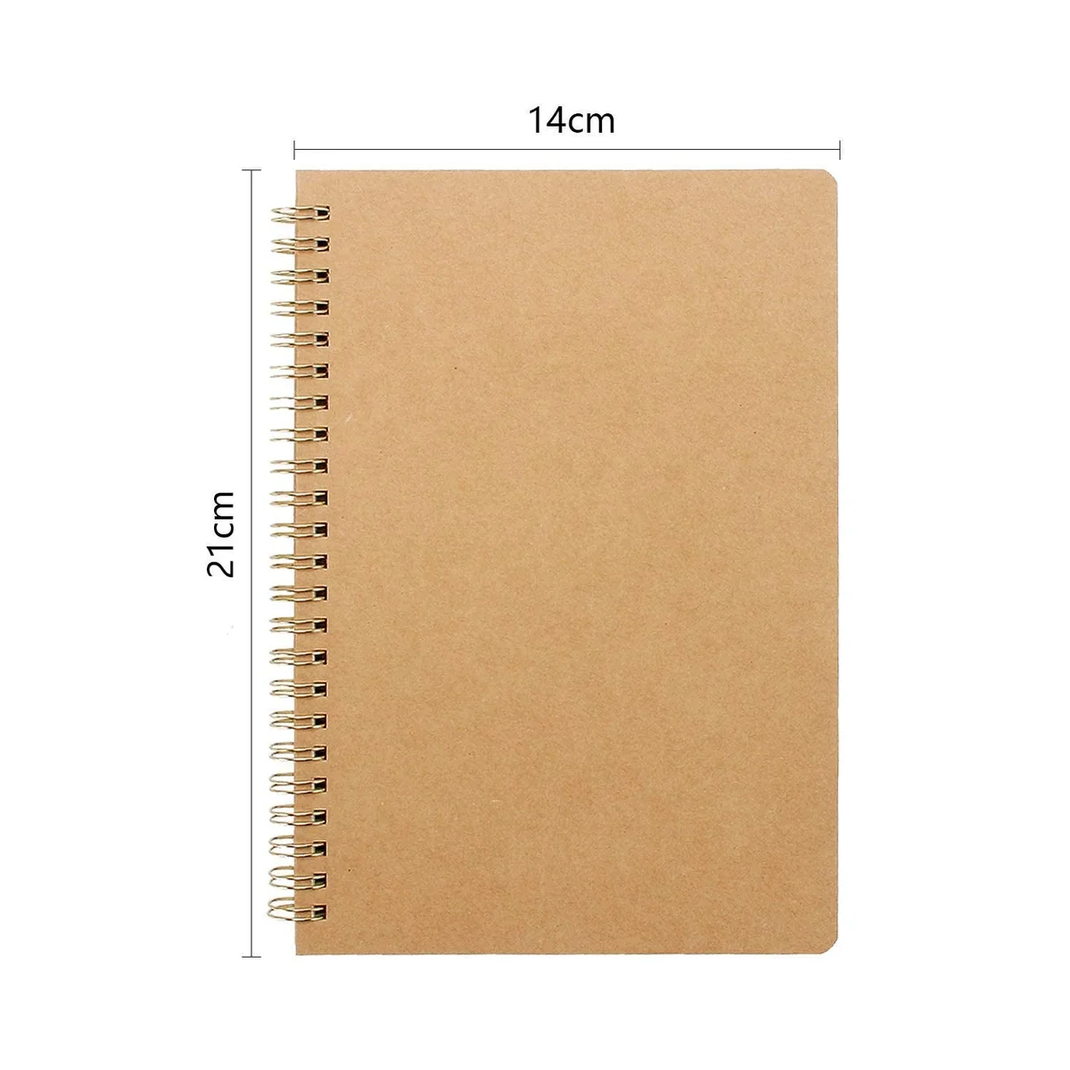 VEESUN Cuaderno A5 Blanco Espiral Pack de 4 Libretas Bonitas 80 Hojas