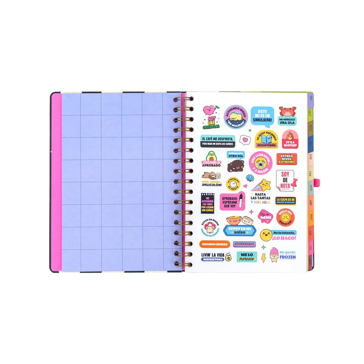 Mr. Wonderful - Agenda escolar 2026-2027 Semanal con Pegatinas – Planificador Semanal Completo Septiembre 2026 a Agosto 2027 con Extras – Yo empiezo y ya veremos