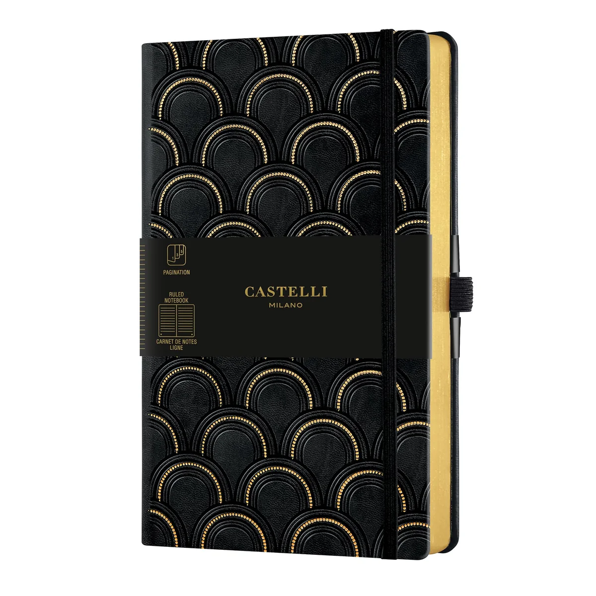 CASTELLI Libreta A5 Bonita, Cuaderno Bonito con Hojas Blancas y Tapa Dura 13x21 cm con Índice, Bolsillo, Elástico y Portabolígrafo, 192 Páginas FSC, Diario Personal y Viaje | Journaling Notebook