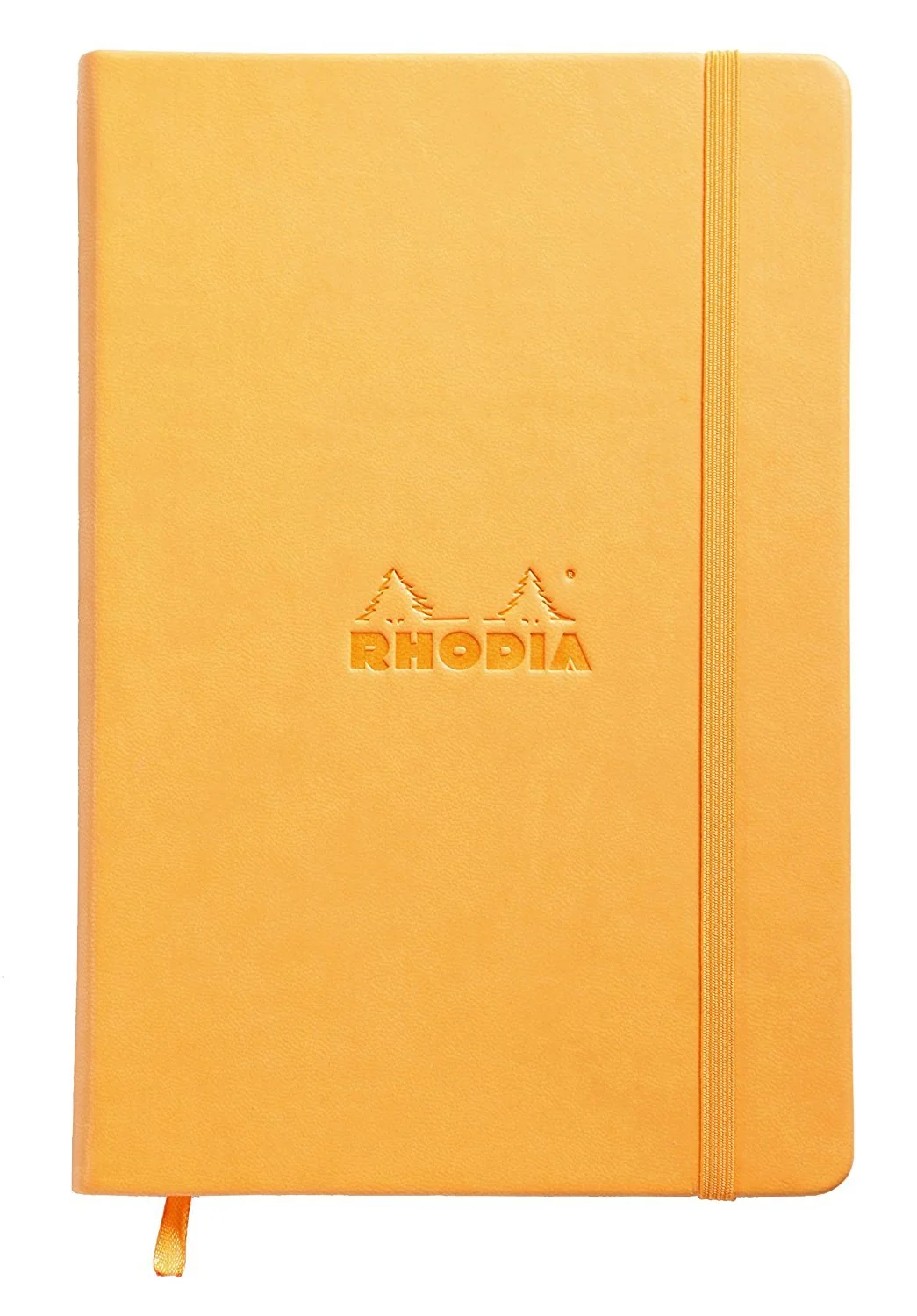 RHODIA 118769C - Carnet Rigide Webnotebook Noir - A5 - Pointillés Dot - 192 pages - Papier Clairefontaine Ivoire 90 g/m² - Marque-Page, Fermeture Élastique - Couverture Simili Cuir