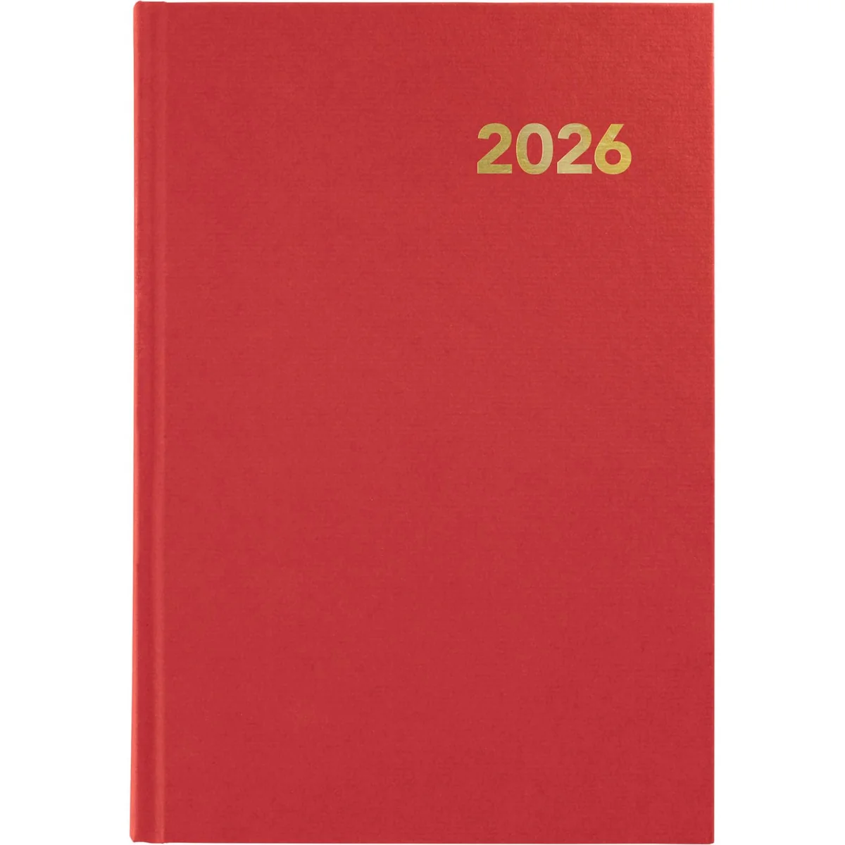 Grafoplas - Agenda 2026 Día por Página 2026 Bretaña, Roja, 14,5x21cm, Español, Tapa Dura y Punto de Lectura, 288 Páginas, Papel Blanco 70g Certificado FSC, Incluye Planning y Calendario 3 años