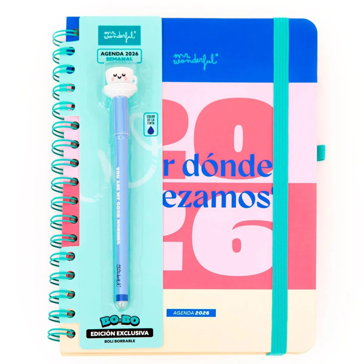 Mr. Wonderful - Agenda Anual Office 2026 Vista Semanal + Bolígrafo Bobo Borrable - ¿Por dónde empezamos?