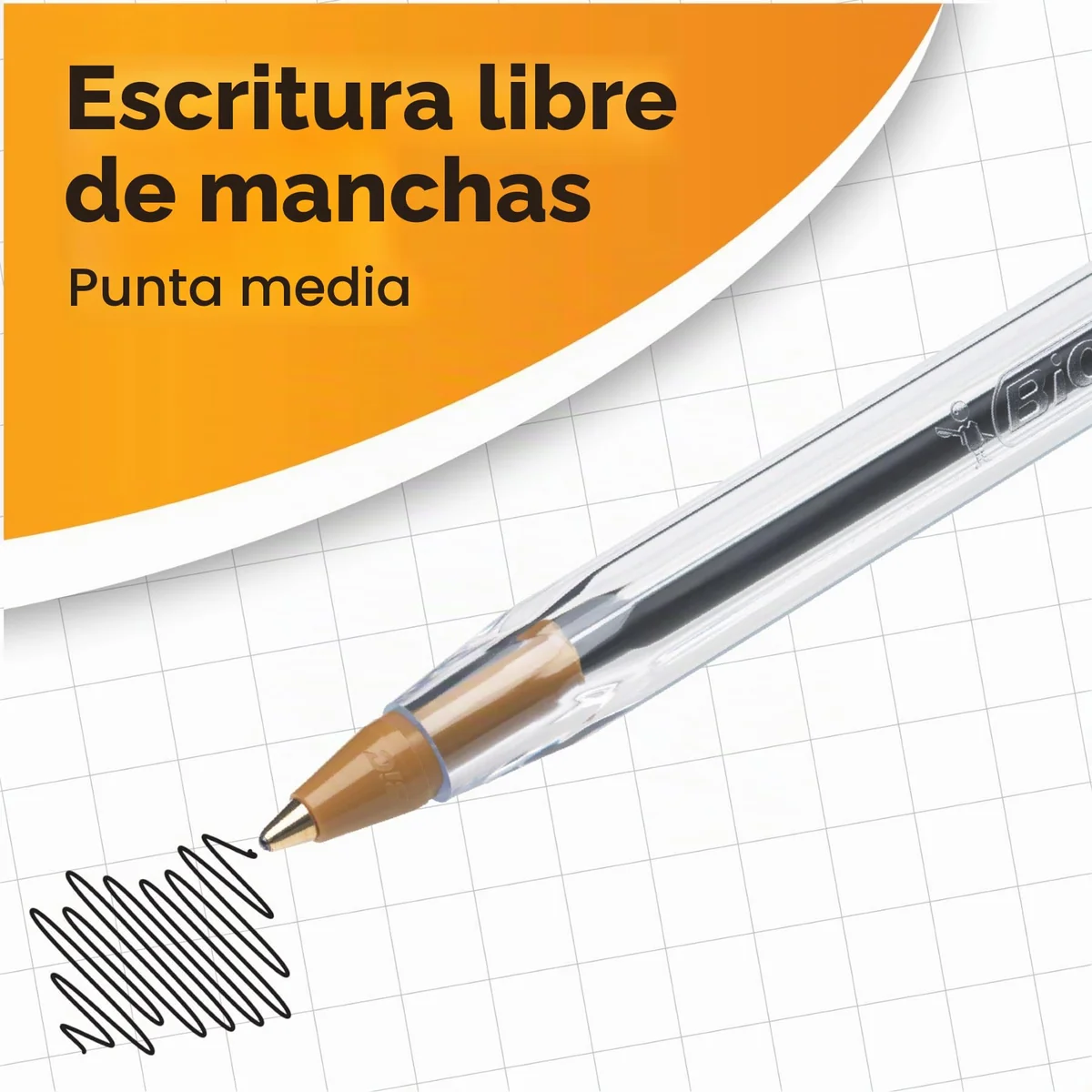 Bic Cristal Original 8373631 - Caja de 50 Unidades, Bolígrafos Punta Media (1,0 Mm), Color Negro