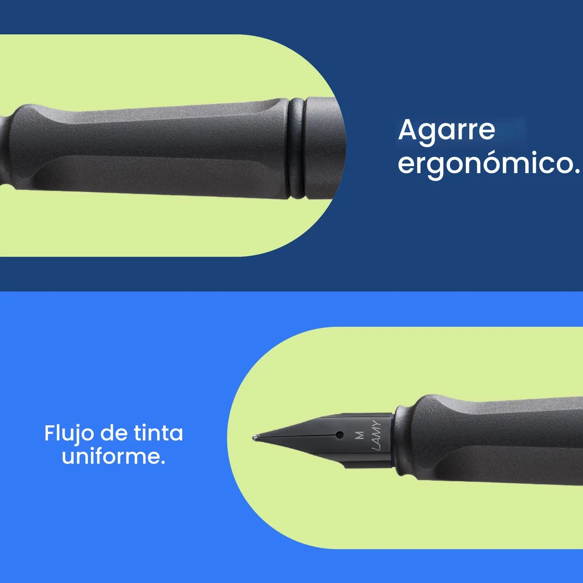 Lamy safari umbra - Pluma estilográfica con empuñadura ergonómica y plumín de acero negro en tamaño M - ideal para cualquier escritura y caligrafía - incluye cartucho T 10 azul - Diestro