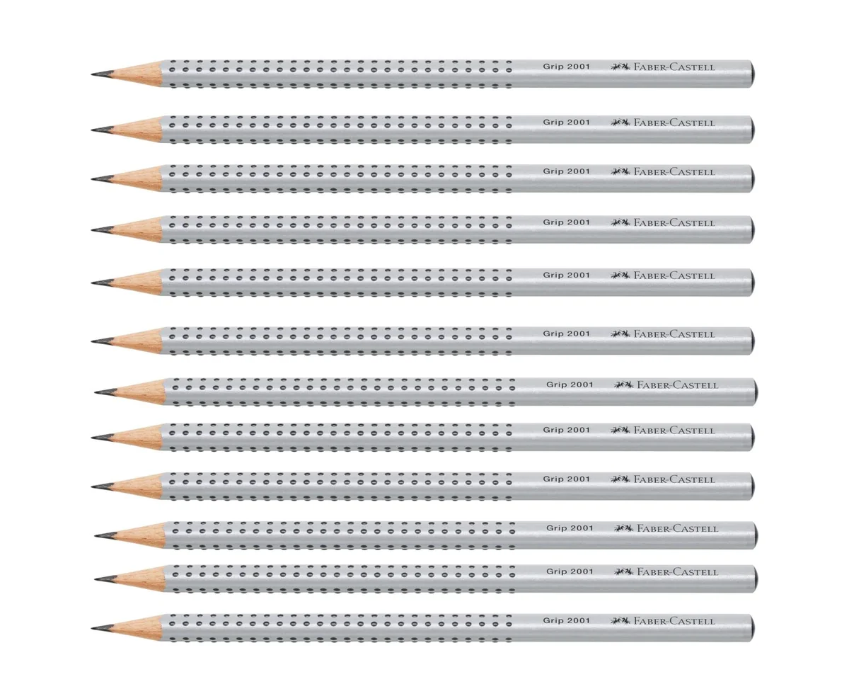 FABER-CASTELL - Juego de lápices Grip 2001 HB, 12 unidades