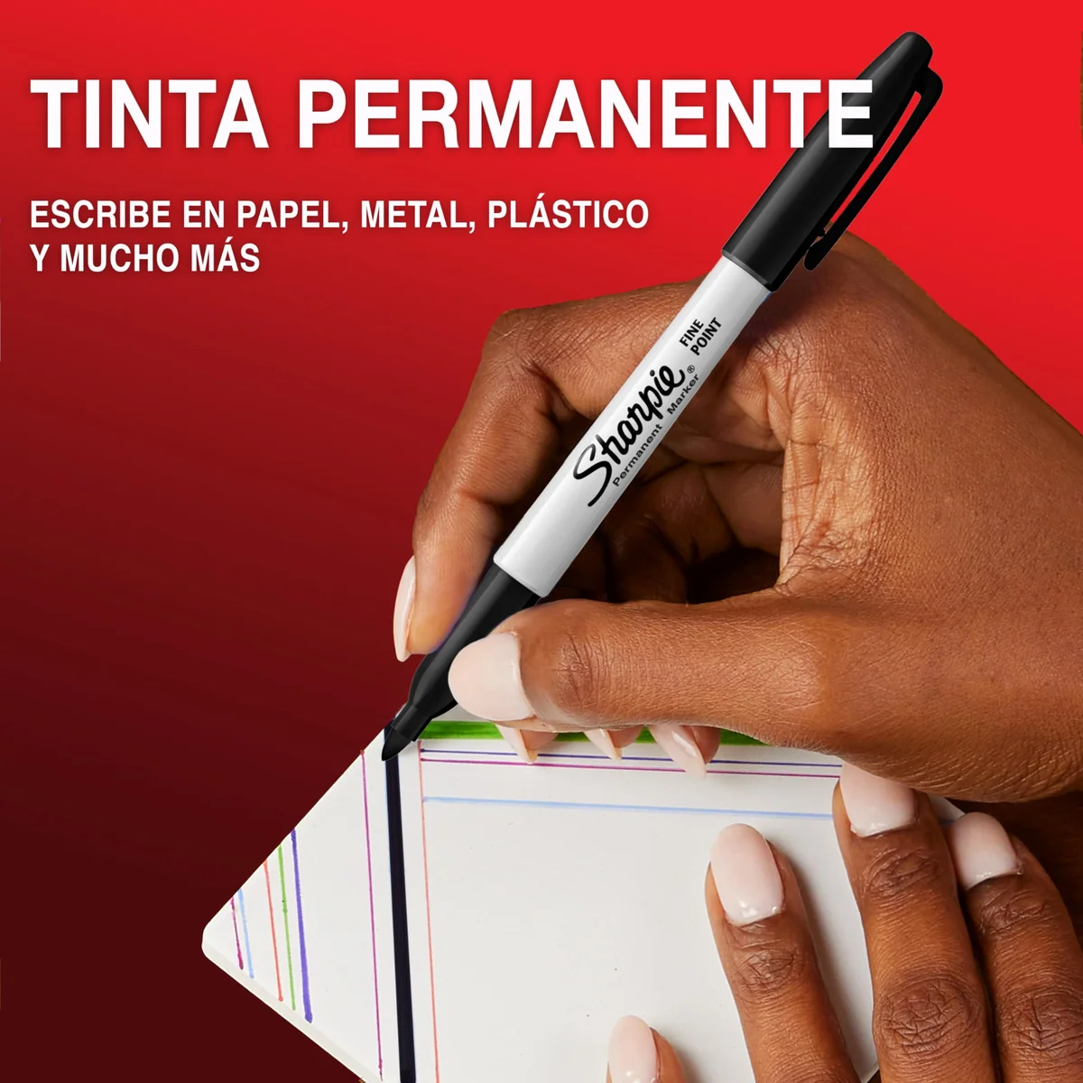 Sharpie rotuladores permanentes | punta fina | color negro | paquete de 12 marcadores | material escolar ideal