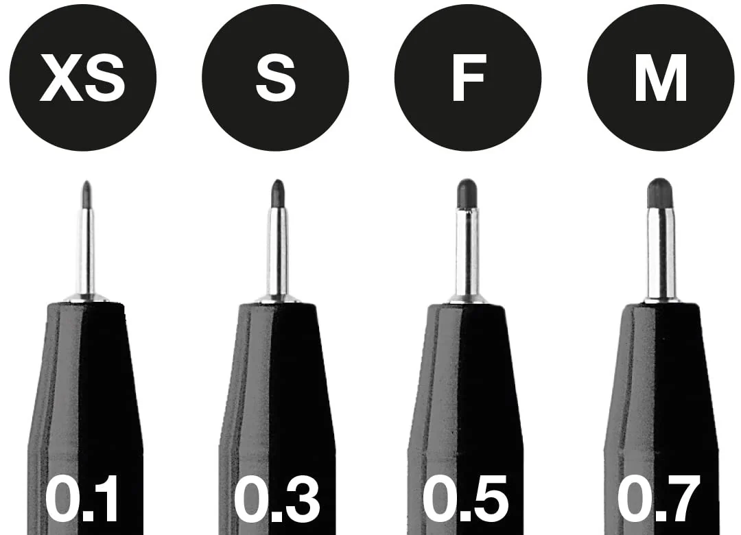FABER-CASTELL - Pitt Artist Pen, 4 grosores, negro