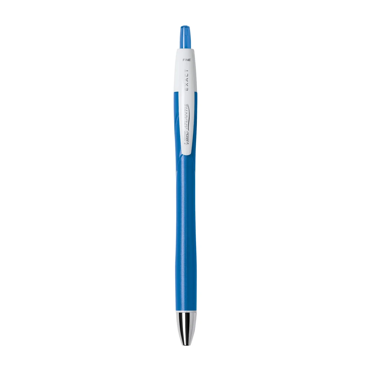BIC Atlantis Exact Retractable Ball Pen, Fine Point (0.7 mm), Blue, 12-Count by BIC