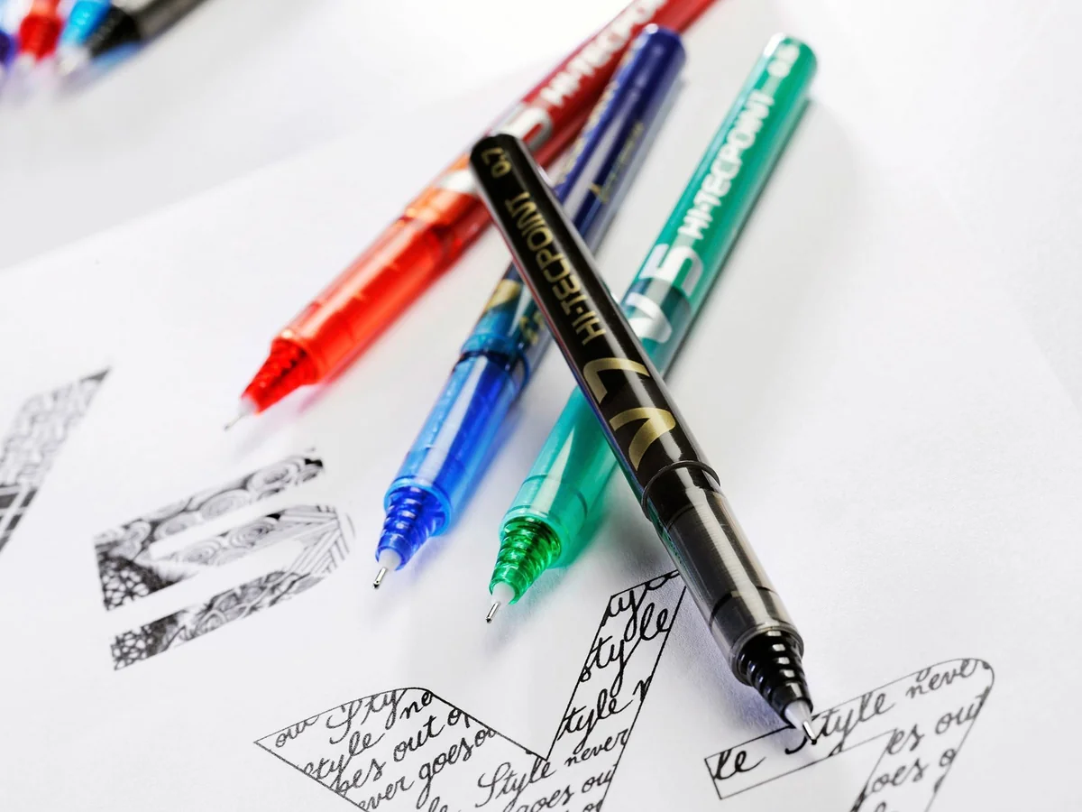 Pilot - Hi-Tecpoint V5 - Bolígrafo Roller Tinta Liquida - Azul - Punto Fino - (Caja 12 unidades)