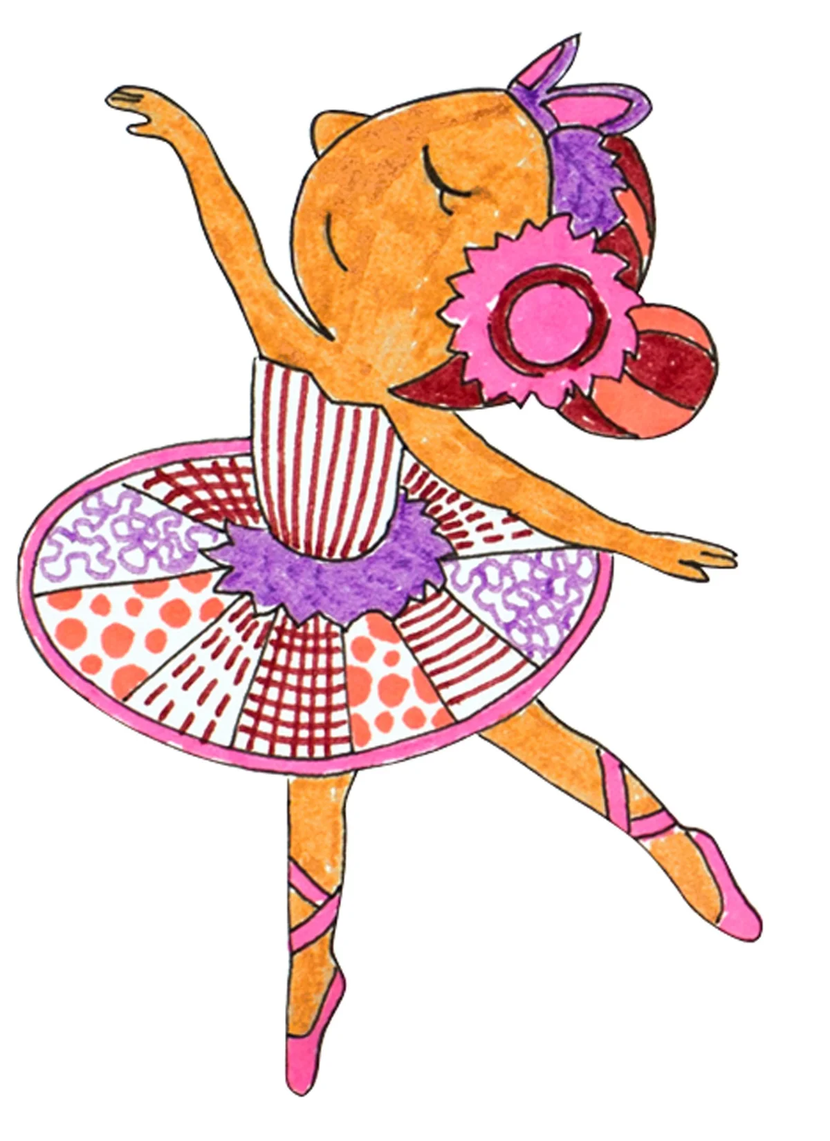 FABER-CASTELL 155534 - Set de rotuladores Connector Ballerina, caja metálica de 33 unidades, lavables, set de pintura para niños