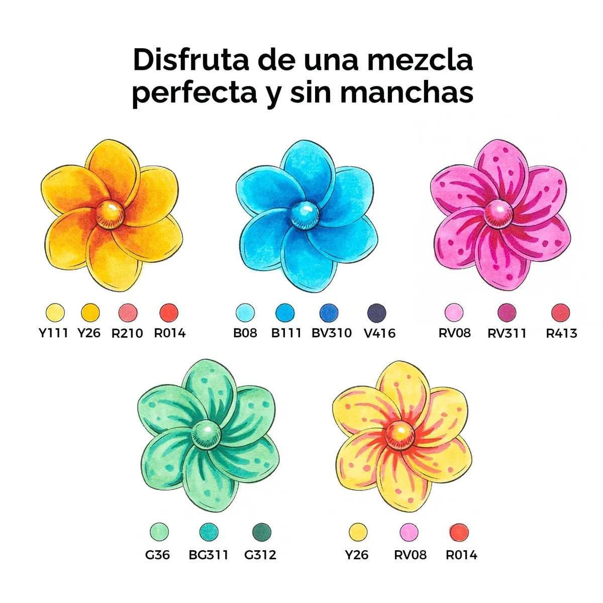 Ohuhu Rotuladores Alcohol 48 Pincel & Cincel para Colorear Adultos