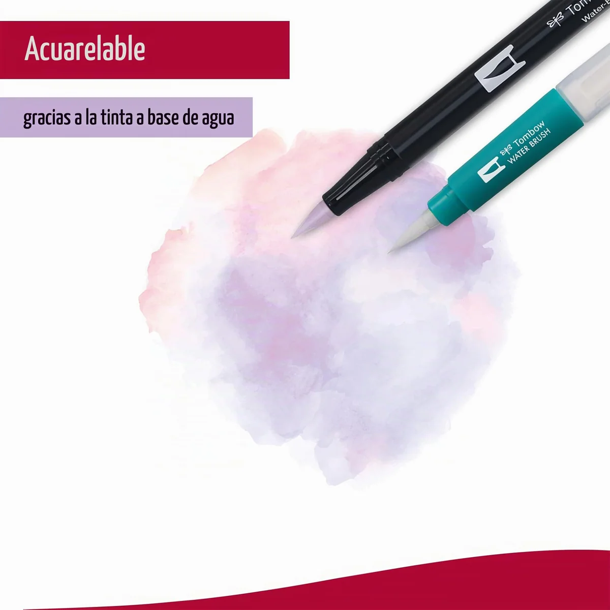 Set De 12 Rotuladores Dual Brush Colores Pastel Tombow
