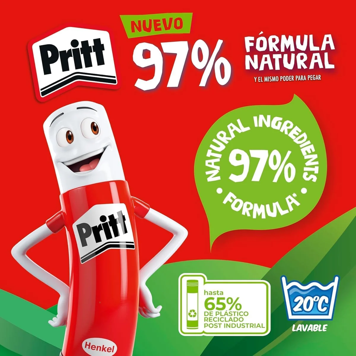 Pritt Stick Original Pegamento Barra Escolar para Manualidades, 4 x 11 g