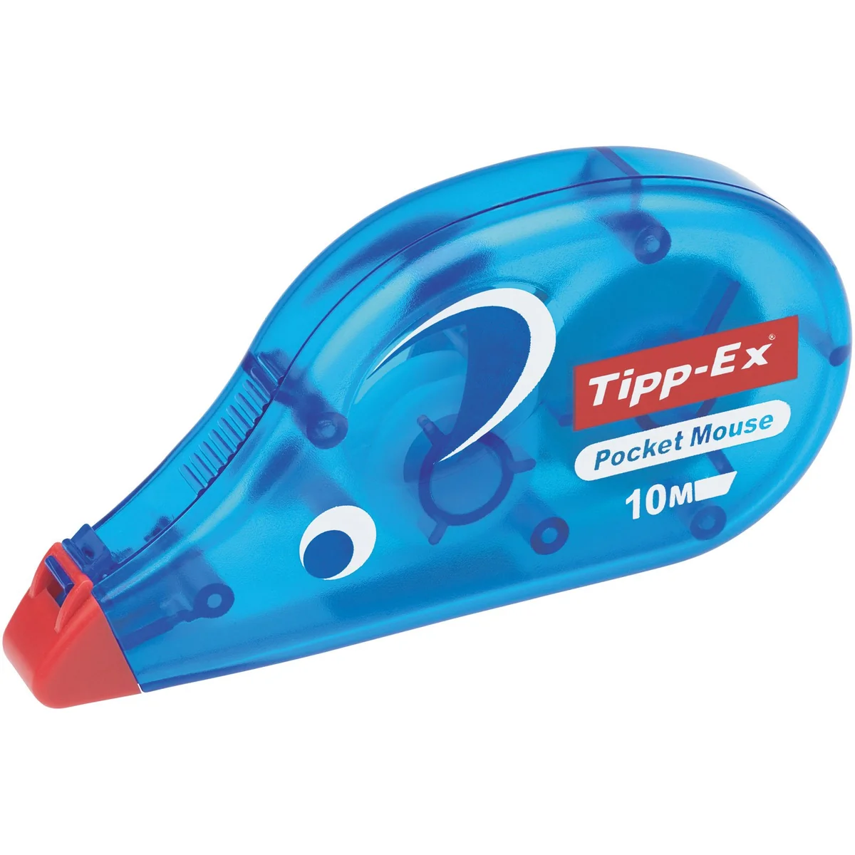 BIC Tipp-Ex Pocket Mouse, Cinta Correctora, Óptimo para Escolares y de Oficina, 10M X 4,2 Mm, Color Blanco, Paquete de 10 Unidades