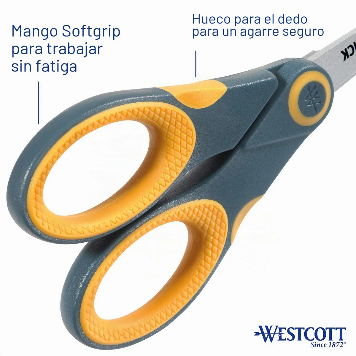 Westcott E-33650 00 - Tijeras non-stick con mango blando