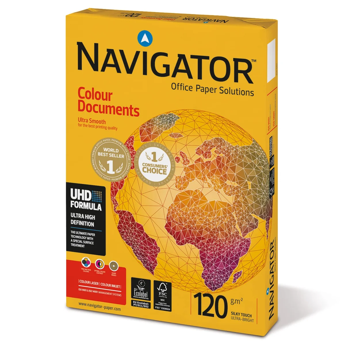 Navigator Presentation – Papel A4 100 g/m² | 1 Resma de 500 Hojas Blancas