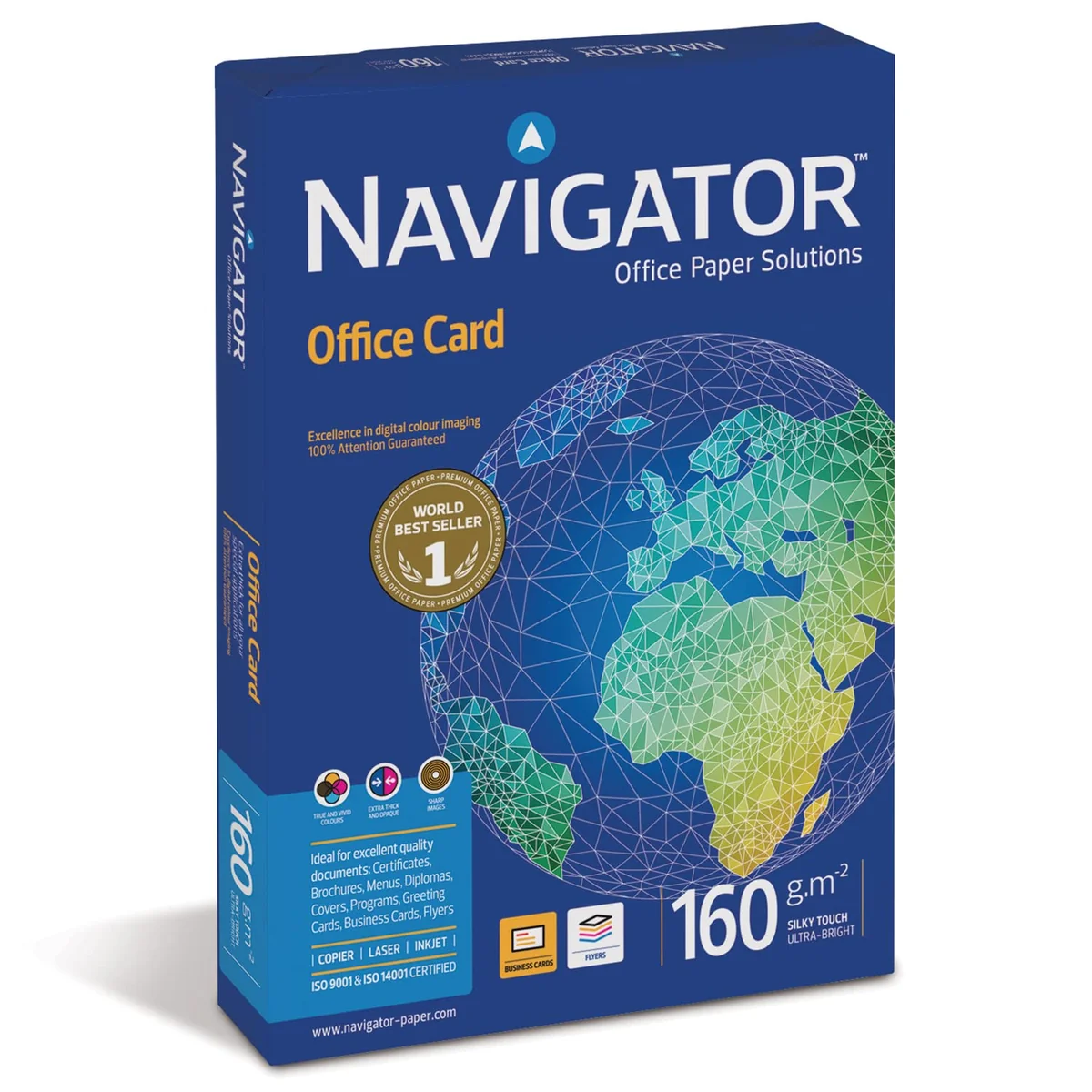 NAVIGATOR - Papel 160gr, Color blanco, 250 hojas, A4