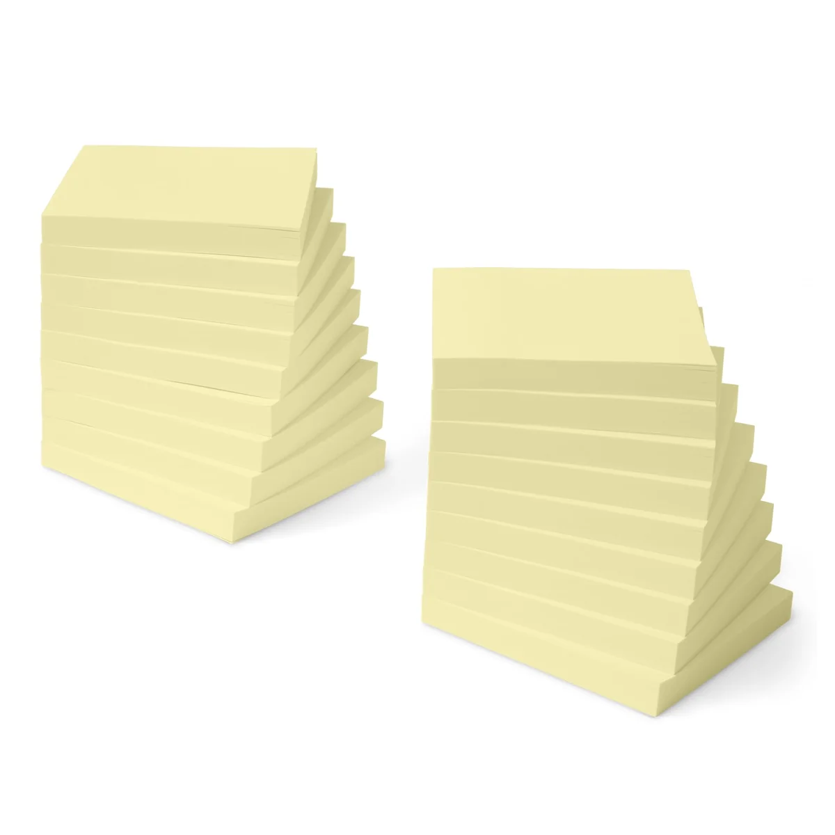 Amazon Basics Notas Adhesivas de Tamaño Estándar, 18 Blocs, Blocs de Notas Autoadhesivas, 100 Hojas por Bloc, Amarillas, 7,6cm x 7,6cm
