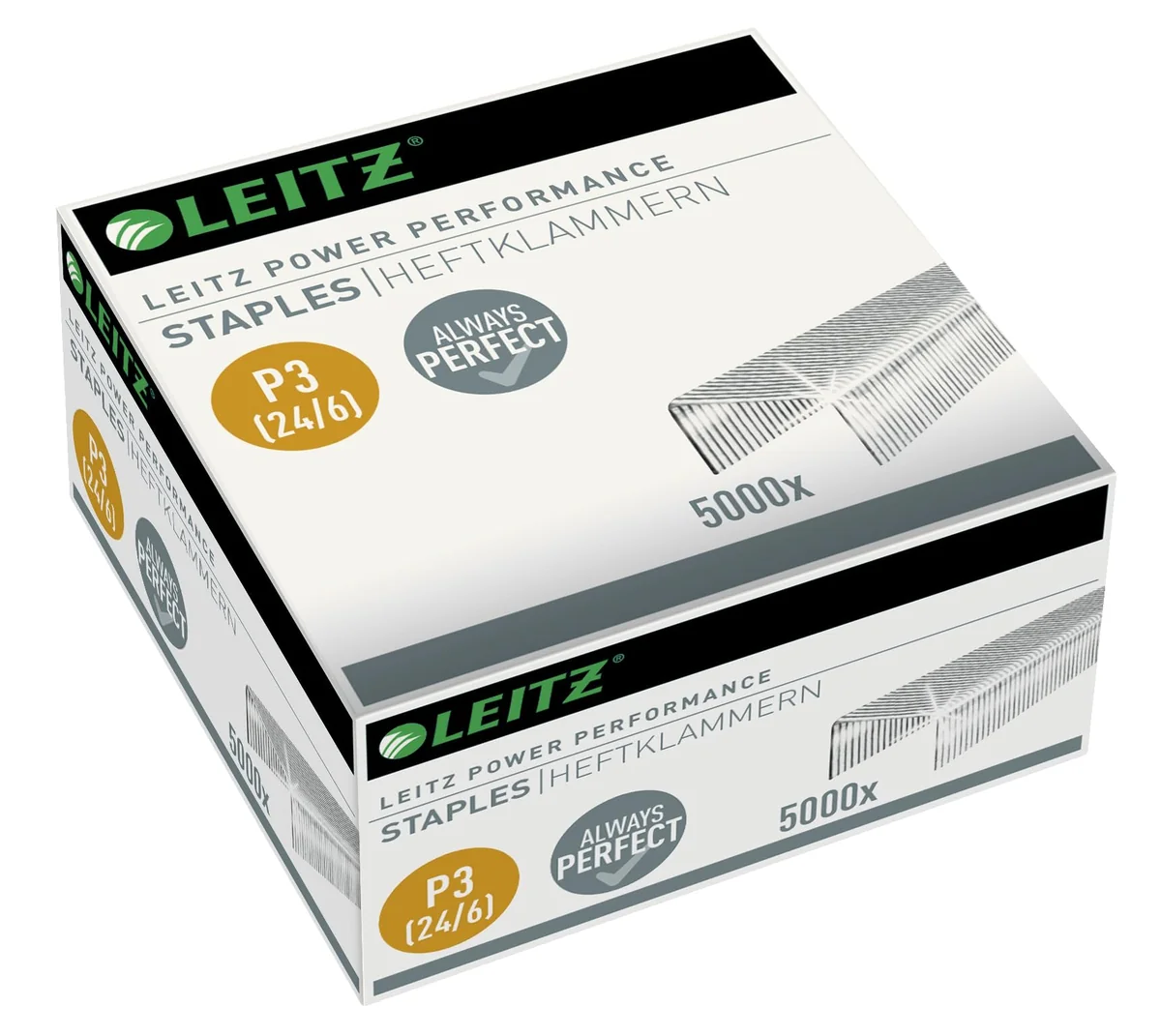 Esselte Leitz grapas Power Performance P3, 24/6 mm, 30 hojas, 5000 unidades)