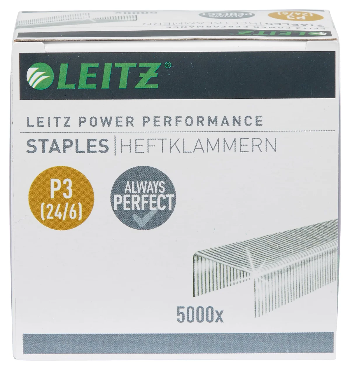 Esselte Leitz grapas Power Performance P3, 24/6 mm, 30 hojas, 5000 unidades)