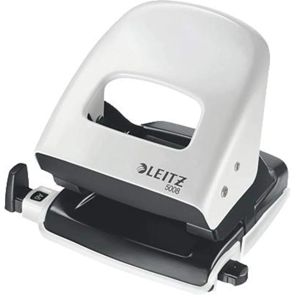 Leitz NeXXt 5008-00-85 - Perforadora (2 agujeros), 30 hojas de capacidad, Plateado