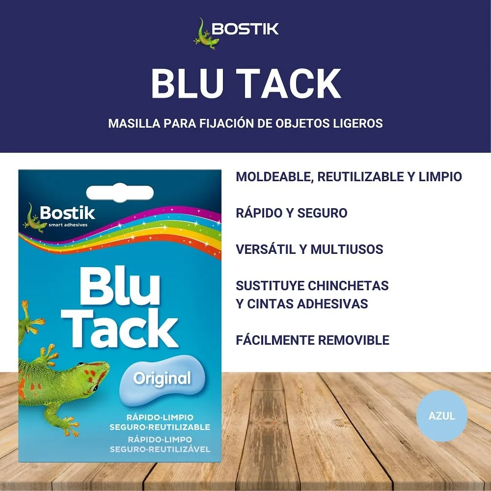 BOSTIK Blu Tack Original Azul - Sobre 57 g