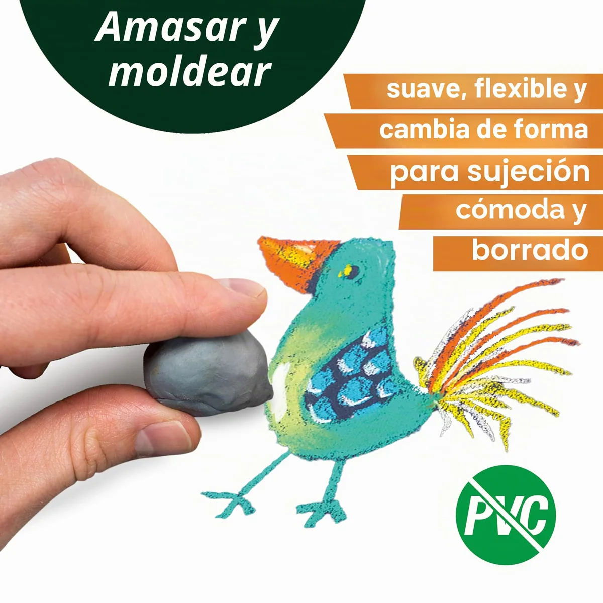 Faber-Castell - Goma de borrar en caja de plástico, color gris