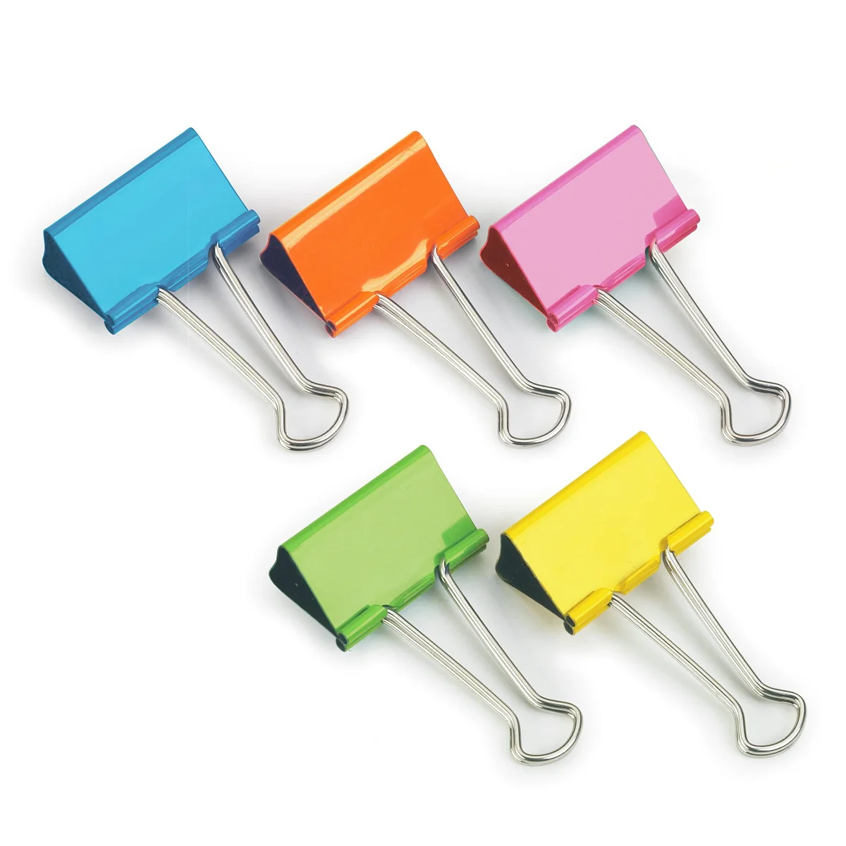 Rapesco FBC32COL Pinzas Clips 32 mm, Brazos Plegables, Caja de 10