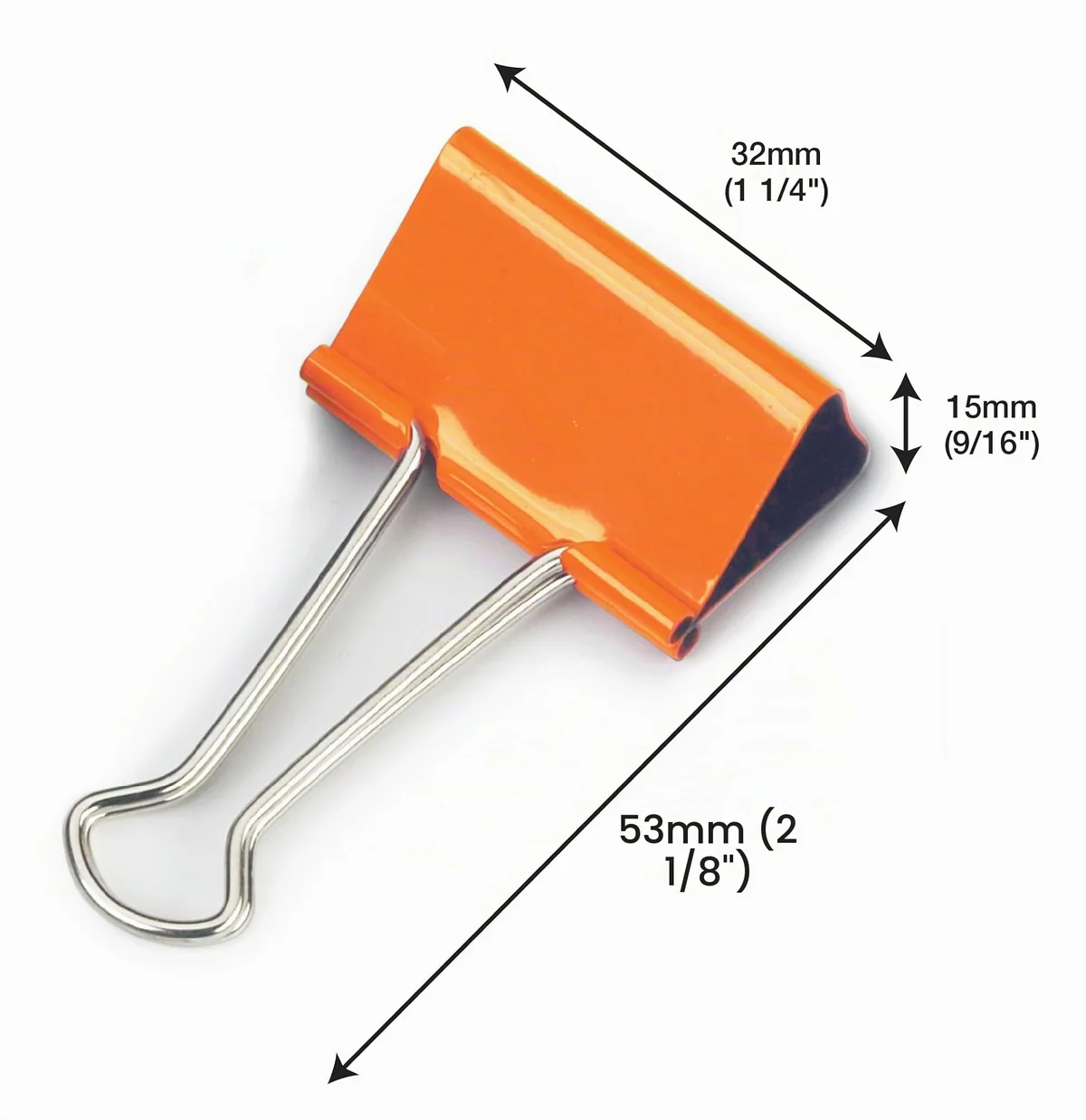 Rapesco FBC32COL Pinzas Clips 32 mm, Brazos Plegables, Caja de 10