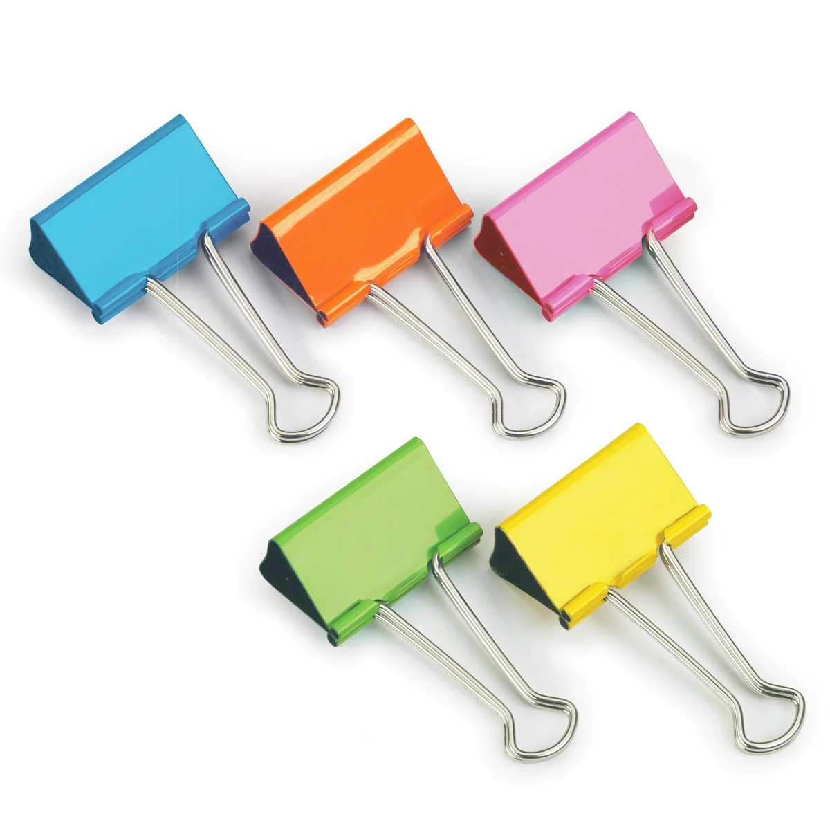 Rapesco FBC32COL Pinzas Clips 32 mm, Brazos Plegables, Caja de 10