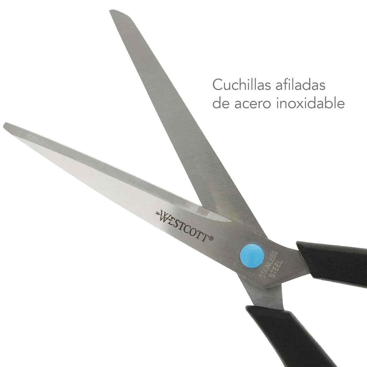 Westcott Easy Grip - Set de tijeras, 3 unidades, color azul/negro
