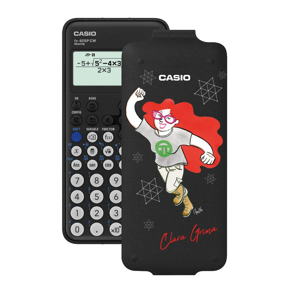 Casio FX-82SP CW - Calculadora Científica, Recomendada para el Curriculum Español y Portugués, 5 Idiomas, más de 300 Funciones, Color Gris Oscuro
