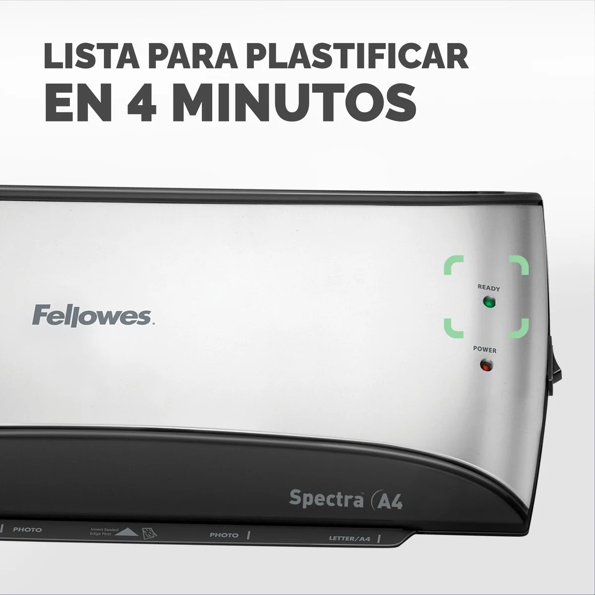 Fellowes Spectra A4 - Plastificadora de documentos, hasta 125 micras, uso ocasional, libre de atascos, 10 fundas de plastificar gratis