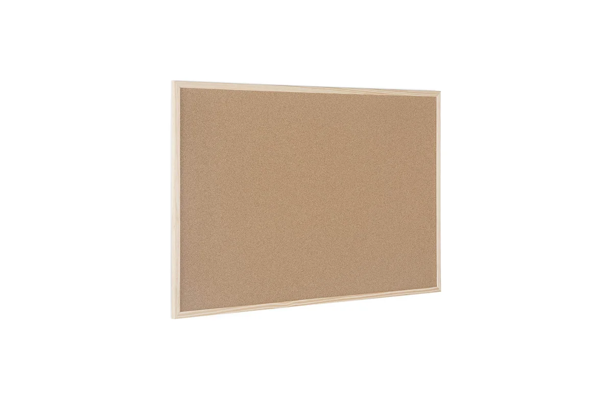 Bi-Office Budget - Tablero de corcho con marco de madera, 90 x 60 cm