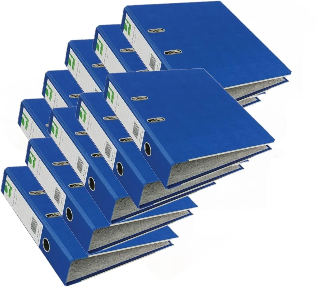 Q-Connect KF20038 - Archivador de palanca (A4, cartón), color negro, pack con 10 unidades