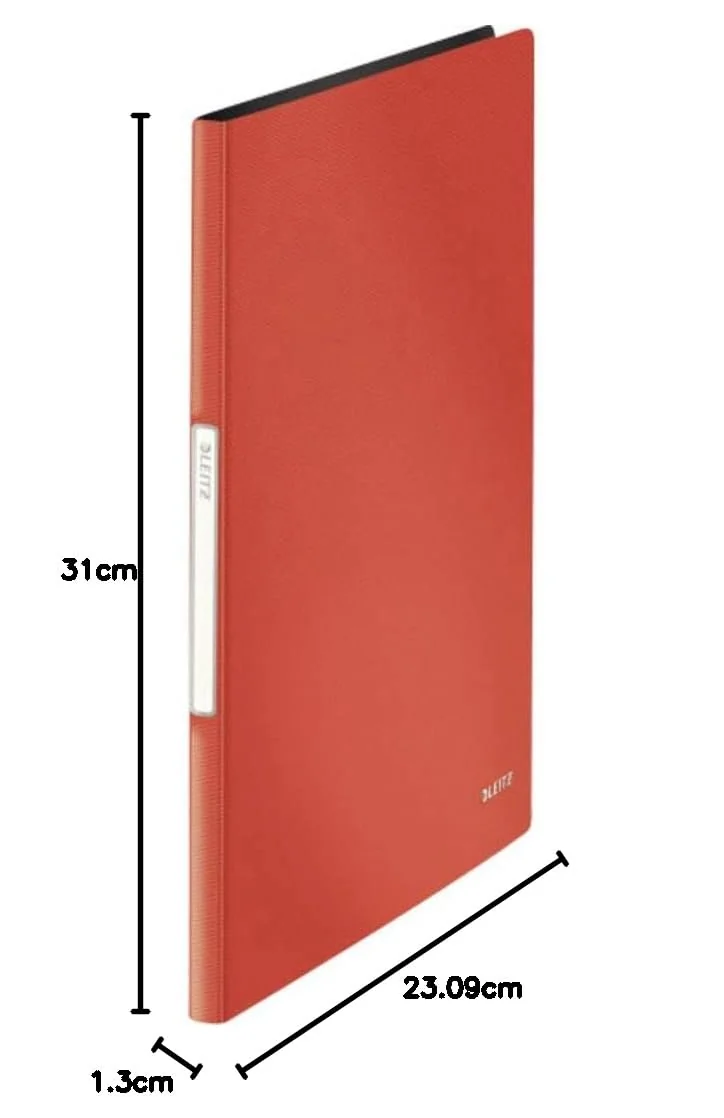 LEITZ 45641020 - Carpeta de fundas SOLID PP 20 fundas DIN A4 color rojo