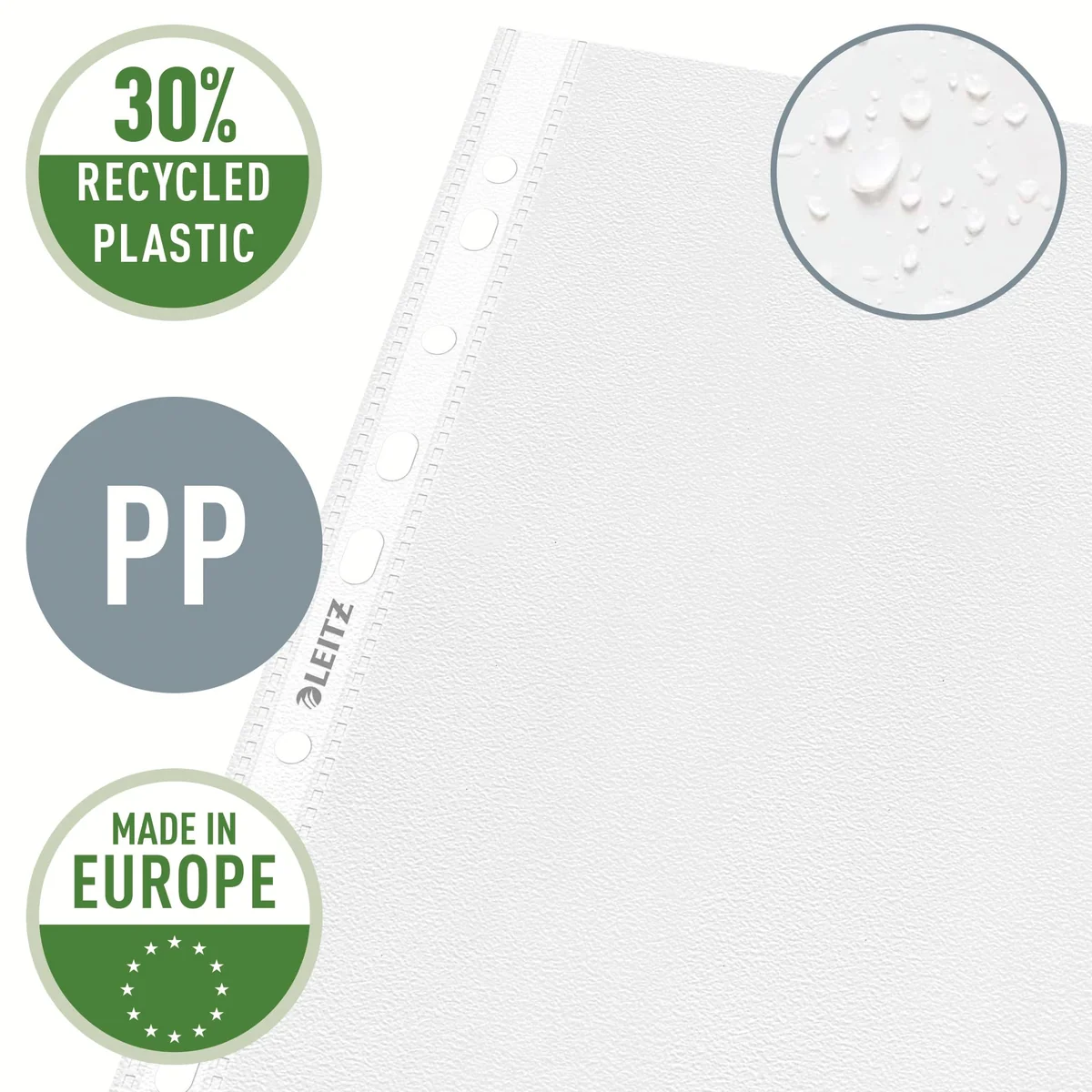 Leitz - Fundas 4790 de polipropileno A4. 100 unidades, color transparente