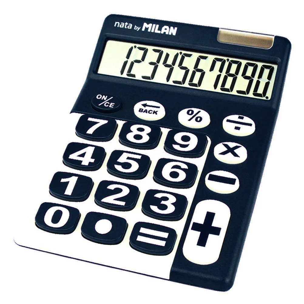 Milan 150610BBL - Calculadora de sobremesa, 10 dígitos, color azul y blanco