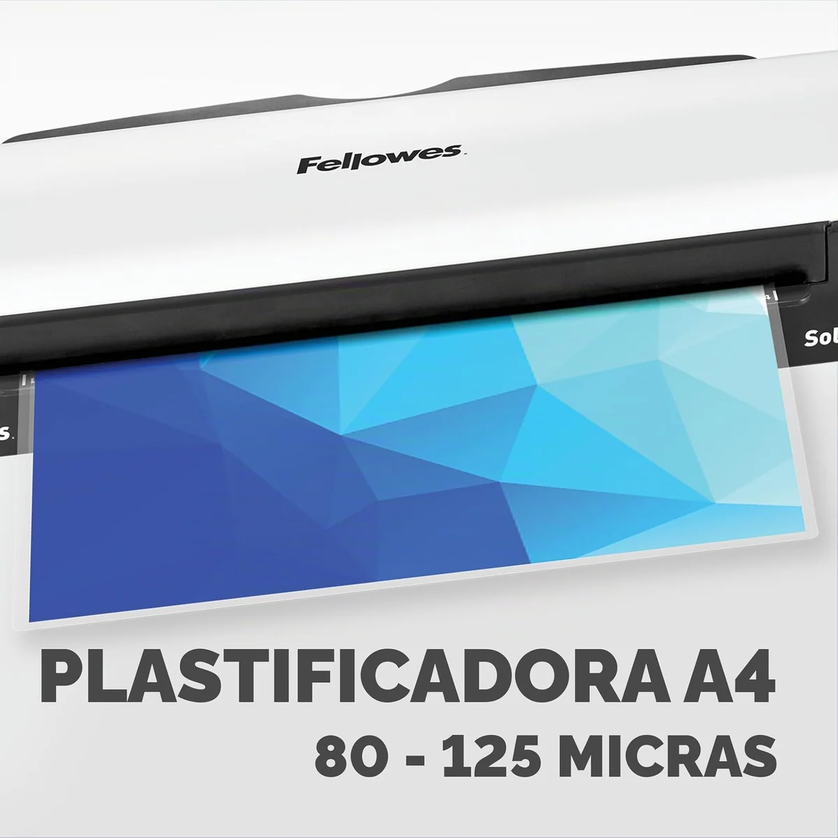 Fellowes Sola A4 - Plastificadora de documentos, para uso ocasional, lista para usar en 4 minutos, plastificadora A4 con apagado automático, 80-125 micras, color blanco, exclusiva de Amazon
