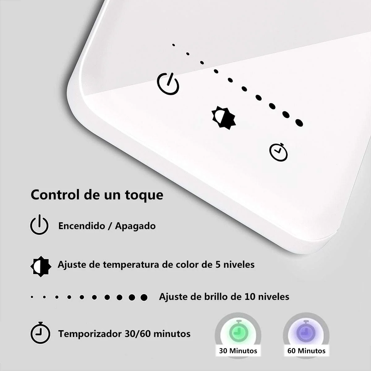 SLATOR Lámpara Escritorio LED, Flexo de Escritorio (Cuidado Ocular, Puerto USB, 5 Modos,10 Niveles de Brillo,Temporizador de 30/60min, Función de Memoria)