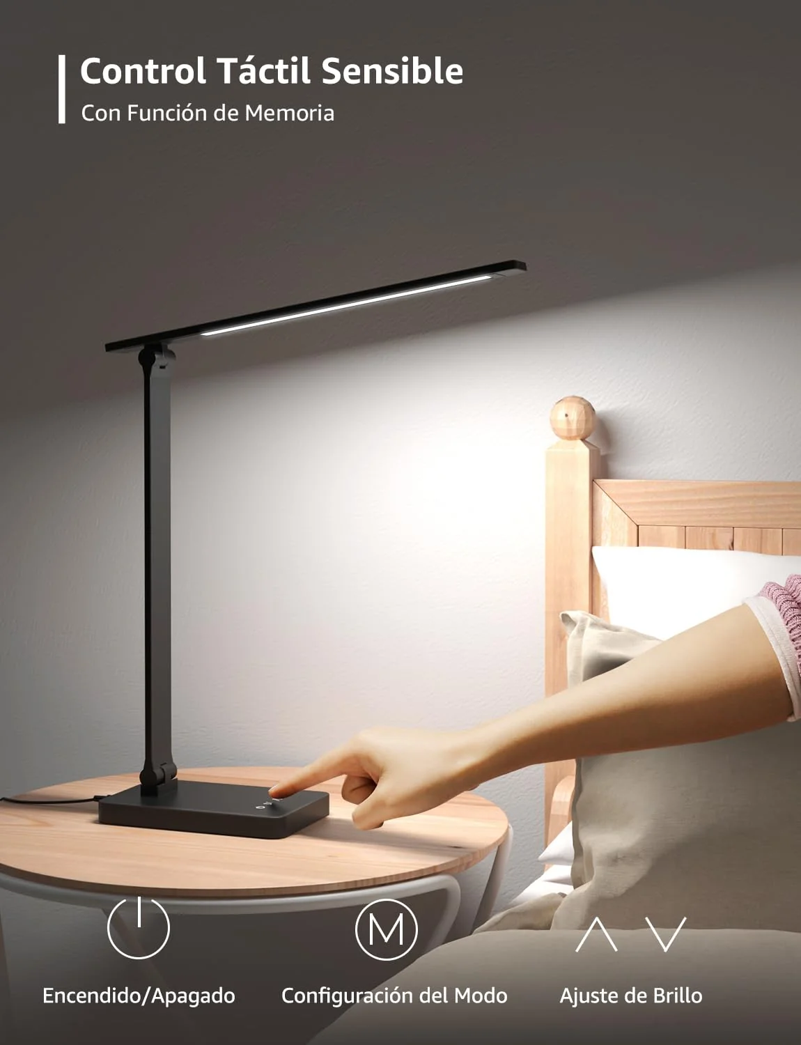 Lepro Lámpara Escritorio LED 750 LM Regulable Negro