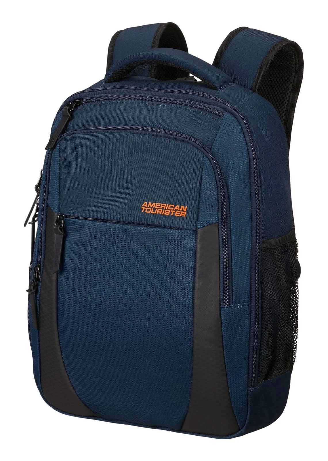 American Tourister Urban Groove UG12 - Mochila para portátil 15.6″ (46 cm) – Mochila de negocios y escolar con portabotellas, ergonómica, Smart Sleeve - 20.5L - Azul Marino (Dark Navy)
