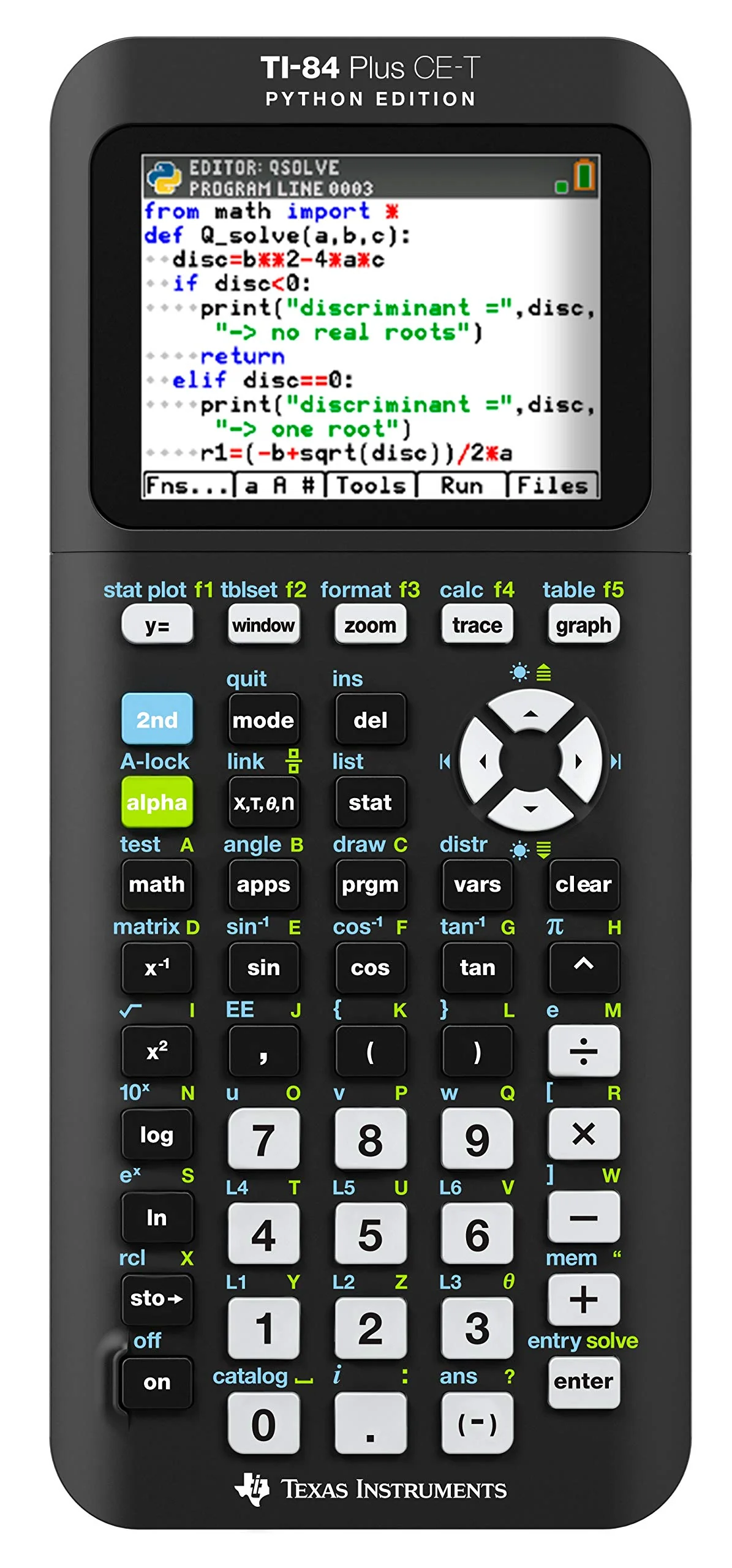 Texas Instruments TI‑84 Plus CE‑T Python Edition, Gráfica Color USB‑C