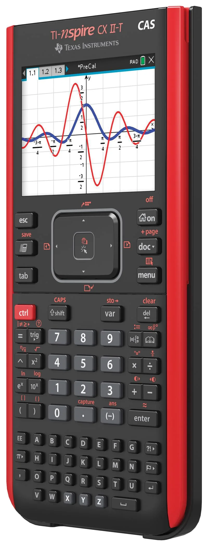 Texas Instruments TI-Nspire CX II-T CAS - E/D/I/F/ES/NL - Calculadora gráfica, Software, USB - New