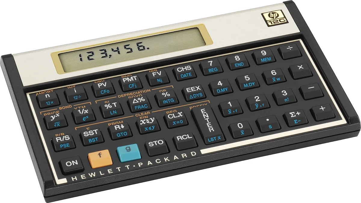 HP 12C Financial Programmable Calculator - Calculadora financiera, Negro