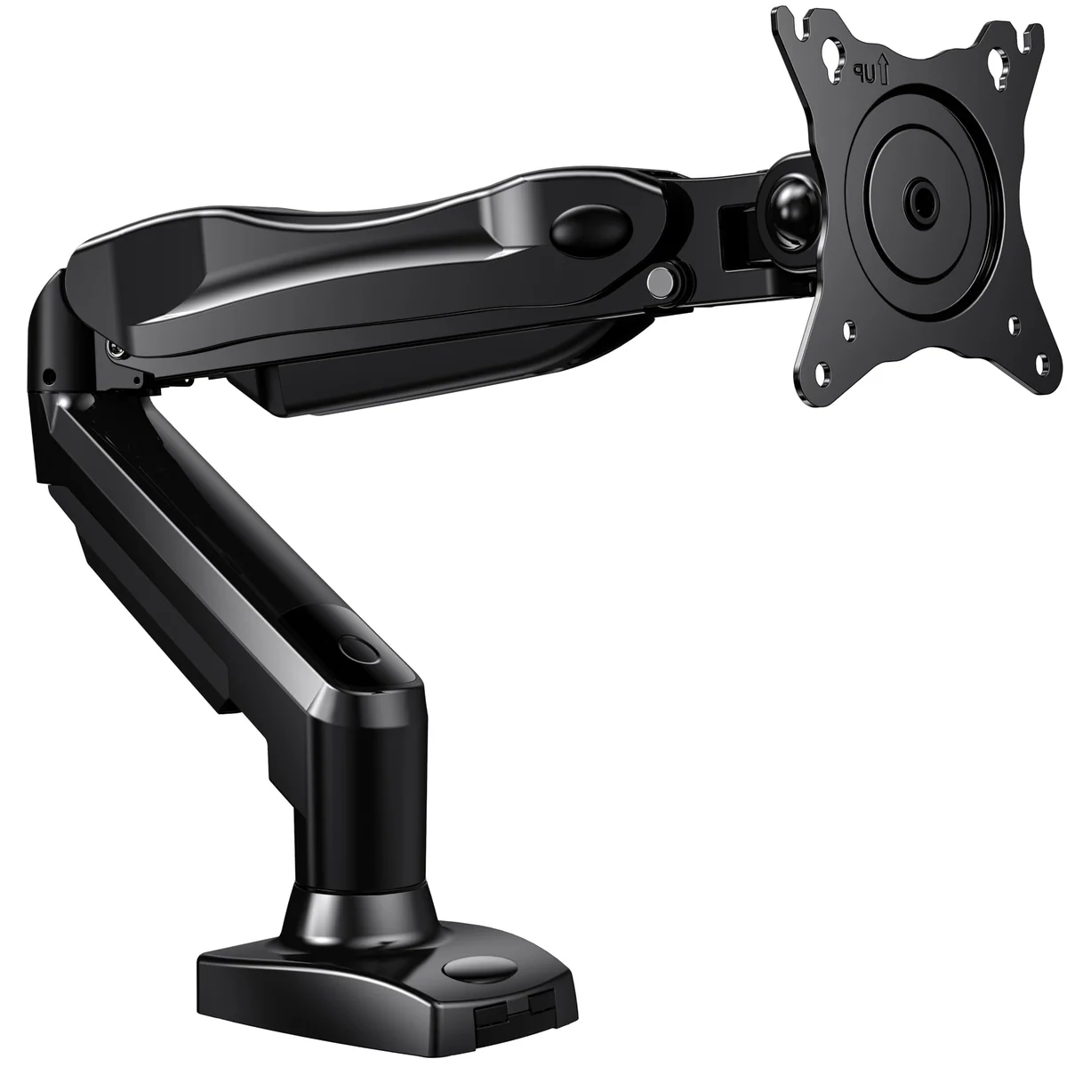 HUANUO Soporte Monitor Escritorio para Pantallas 13-32 Pulgadas, Brazo Monitor hasta 9 kg, Monitor Arm Ergonómico con Inclinación, Giro y Rotación 360°, Altura Regulable, VESA 75x75/100x100