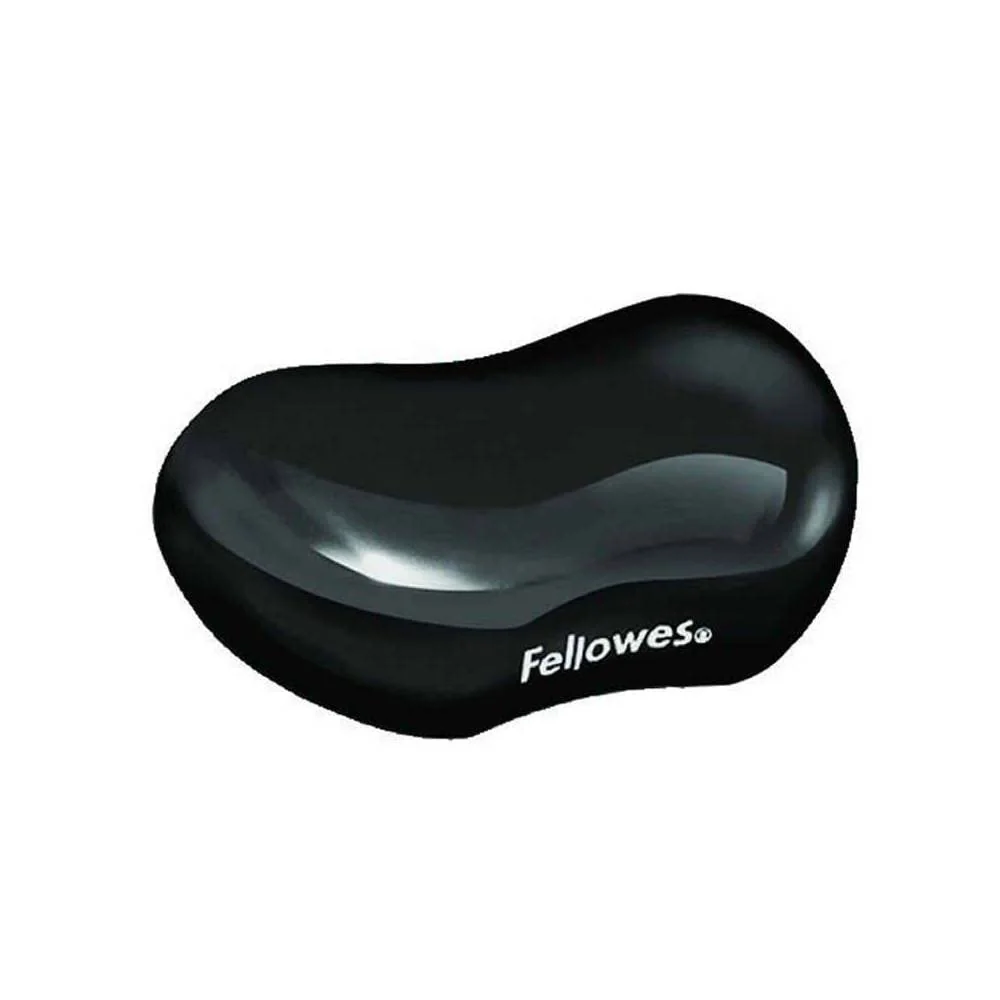 Fellowes Gel Crystals - Reposamuñecas flexible ergonómico, color negro