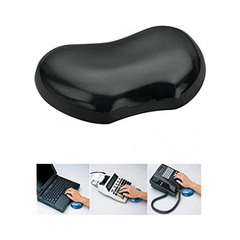 Fellowes Gel Crystals - Reposamuñecas flexible ergonómico, color negro