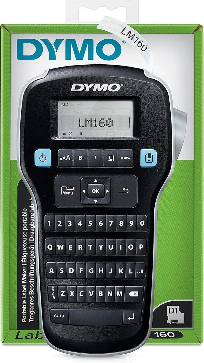 DYMO LabelManager 160 etiquetadora | Impresora de Etiquetas portátil | Teclado QWERTY | Ideal para Uso doméstico o de Oficina